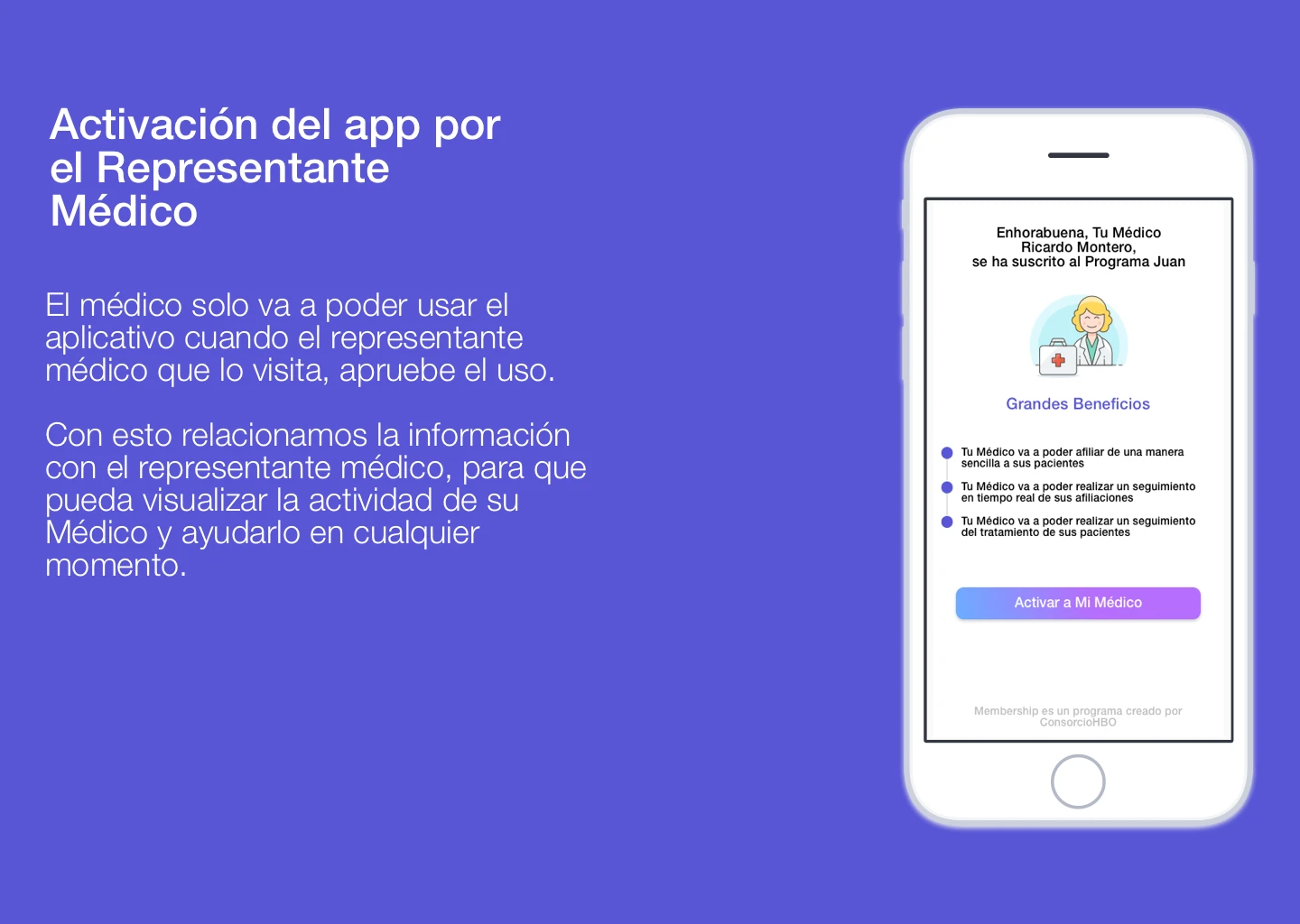 Pantallas del ecosistema HealthTech Growth